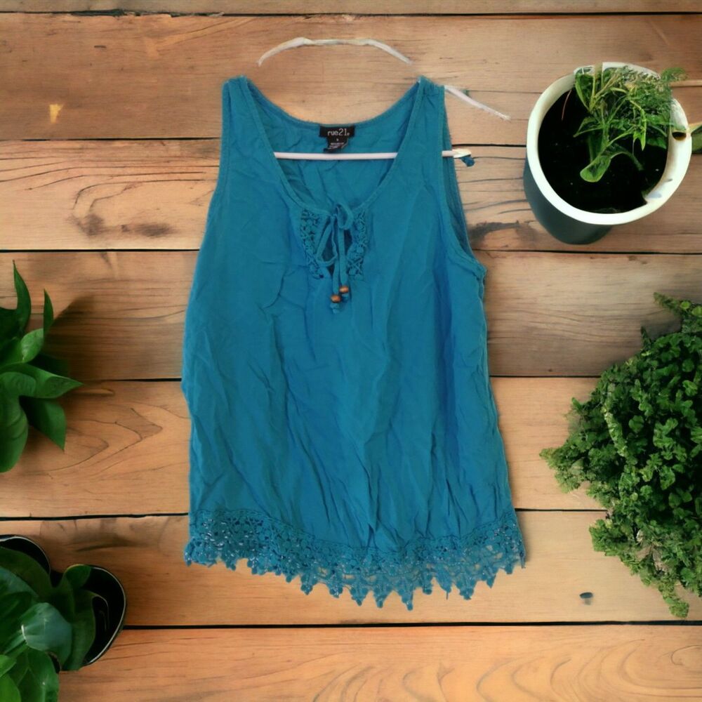Rue21 Turquoise‎ Tank Top Women's Small